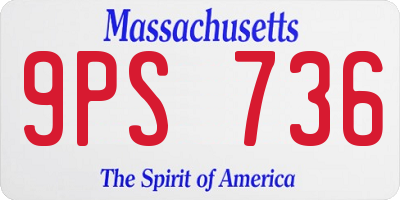 MA license plate 9PS736
