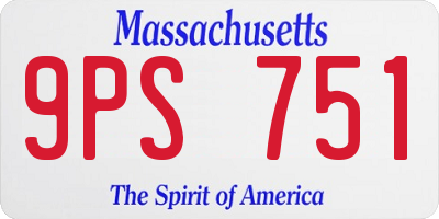 MA license plate 9PS751