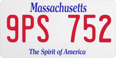 MA license plate 9PS752