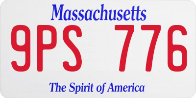 MA license plate 9PS776