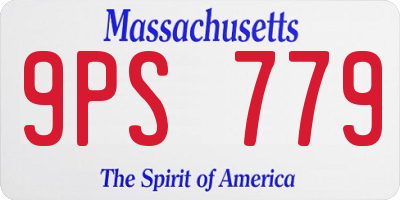 MA license plate 9PS779