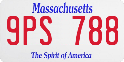 MA license plate 9PS788