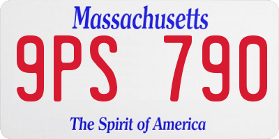 MA license plate 9PS790