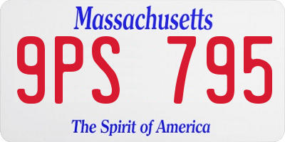 MA license plate 9PS795