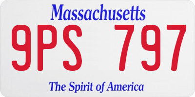 MA license plate 9PS797