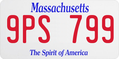 MA license plate 9PS799