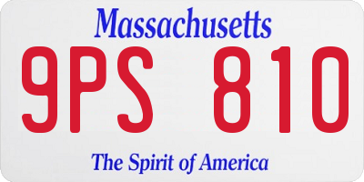 MA license plate 9PS810