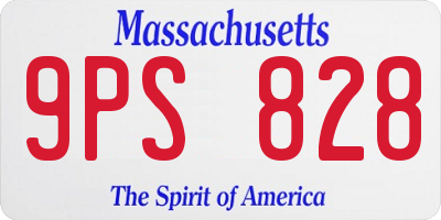 MA license plate 9PS828