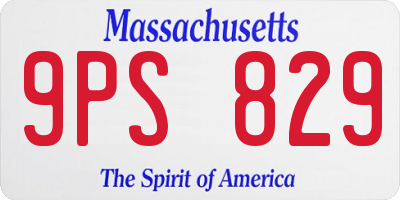 MA license plate 9PS829