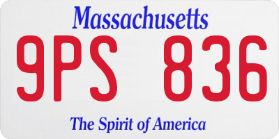 MA license plate 9PS836