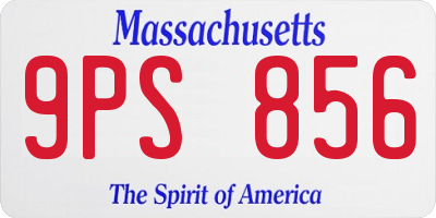 MA license plate 9PS856