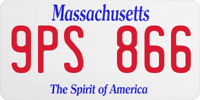 MA license plate 9PS866