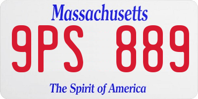 MA license plate 9PS889