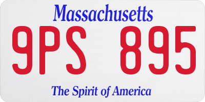 MA license plate 9PS895