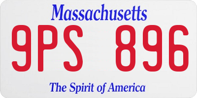 MA license plate 9PS896