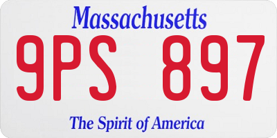MA license plate 9PS897
