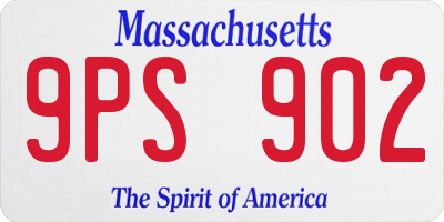 MA license plate 9PS902