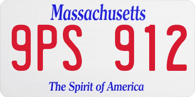 MA license plate 9PS912
