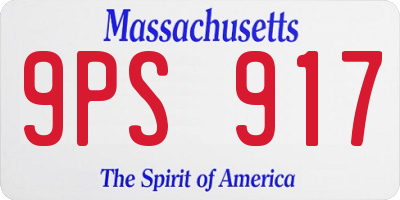 MA license plate 9PS917