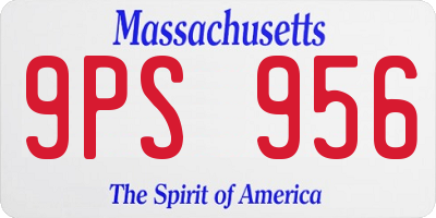 MA license plate 9PS956