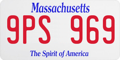 MA license plate 9PS969