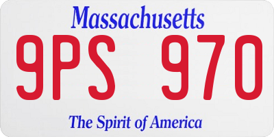 MA license plate 9PS970