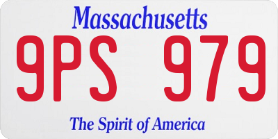 MA license plate 9PS979