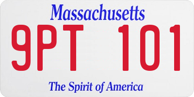 MA license plate 9PT101