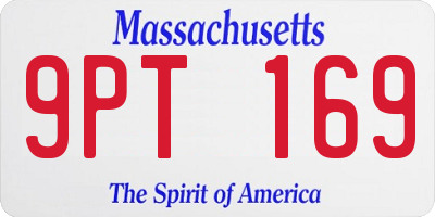 MA license plate 9PT169
