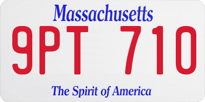 MA license plate 9PT710