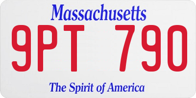 MA license plate 9PT790