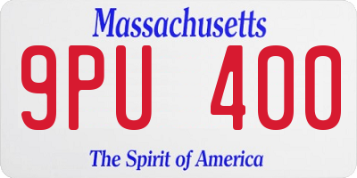 MA license plate 9PU400