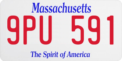 MA license plate 9PU591