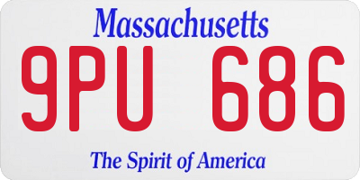 MA license plate 9PU686