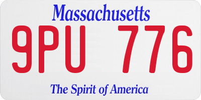 MA license plate 9PU776