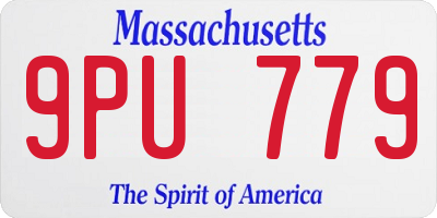 MA license plate 9PU779
