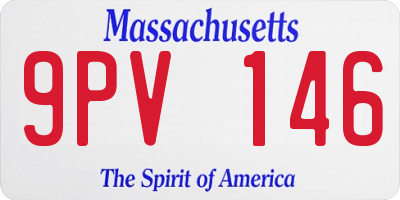 MA license plate 9PV146