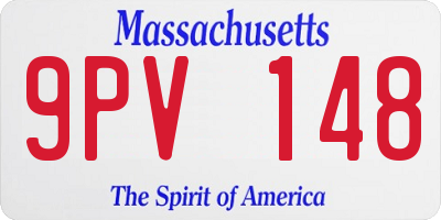 MA license plate 9PV148