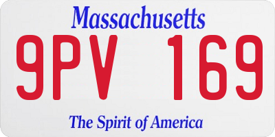 MA license plate 9PV169