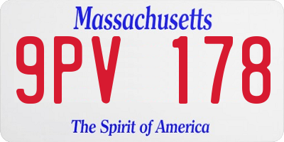MA license plate 9PV178