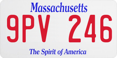 MA license plate 9PV246
