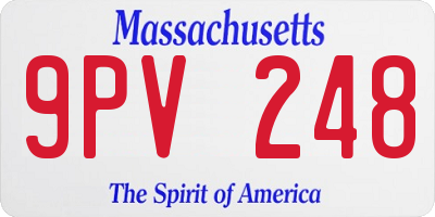 MA license plate 9PV248