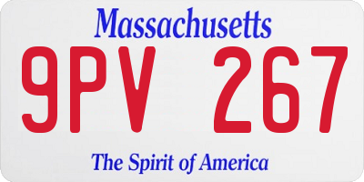 MA license plate 9PV267