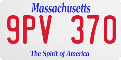 MA license plate 9PV370