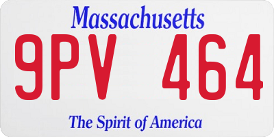 MA license plate 9PV464