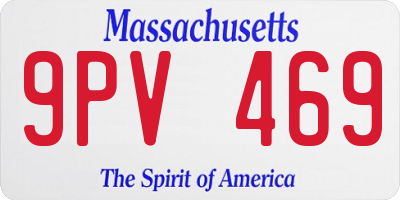 MA license plate 9PV469