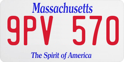 MA license plate 9PV570