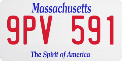 MA license plate 9PV591