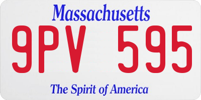 MA license plate 9PV595