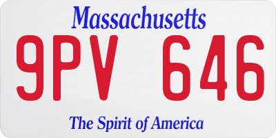 MA license plate 9PV646